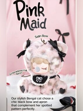 Rolife Nanci's Tea Time Kitties Surprise Plush Dolls - PINK MAID